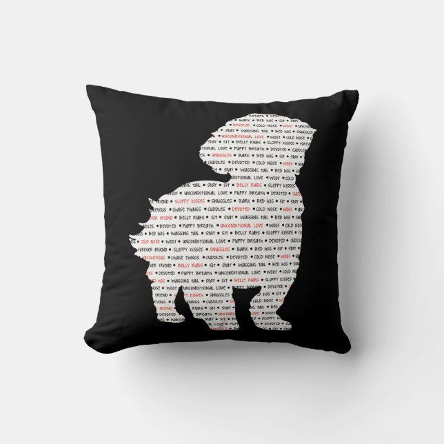 Shih Tzu Word Art Cushion (Front)