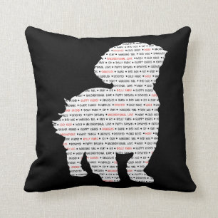 Shih Tzu Word Art Cushion