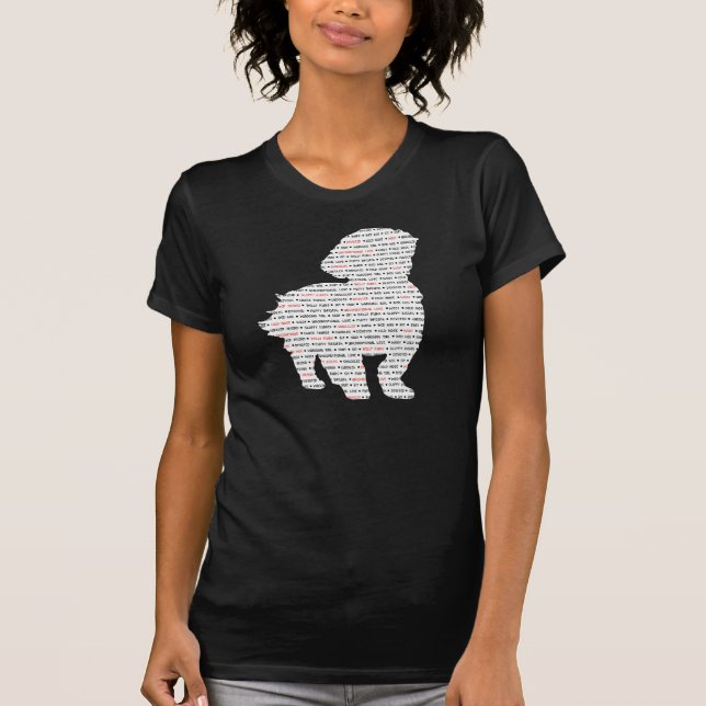 Shih Tzu Word Art T-Shirt (Front)