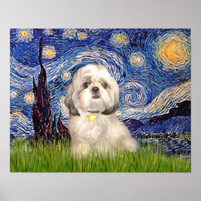Shih Tzu (Y) - Starry Night Poster (Front)