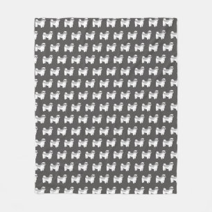 Shih Tzus Pattern Fleece Blanket