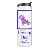 Shihpoo Dog Silhouette Cute Purple PY&B