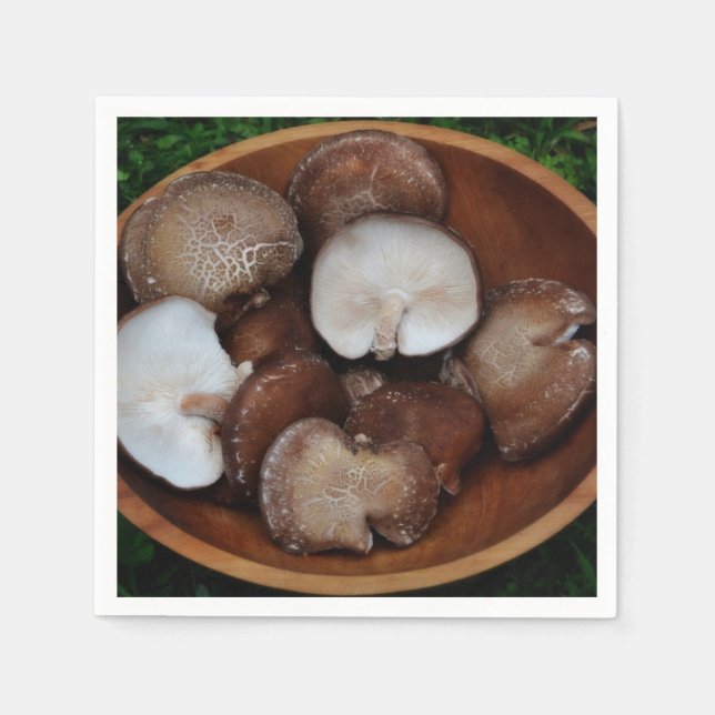 Shiitake Mushroom Paper Napkin (Front)