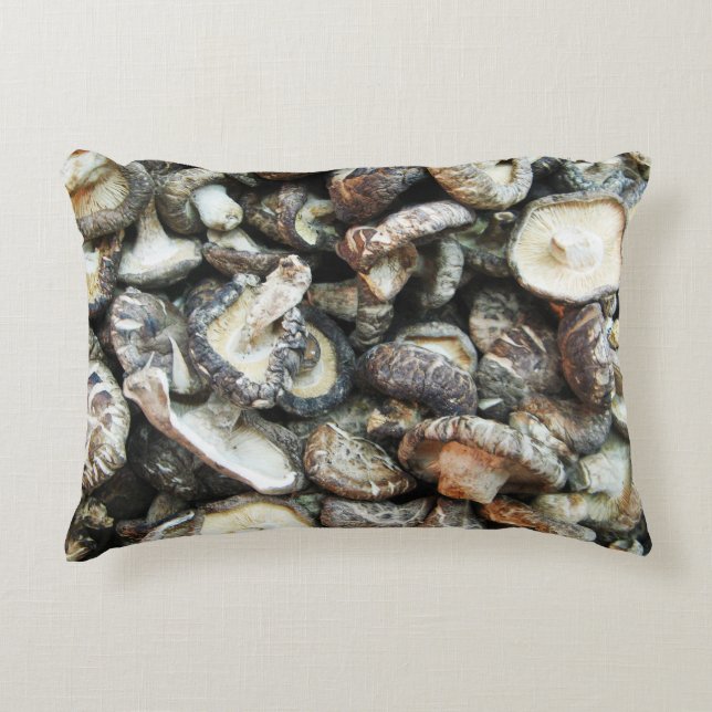 Shiitake Mushrooms Decorative Cushion (Front)