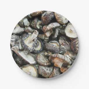 Shiitake Mushrooms Paper Plate