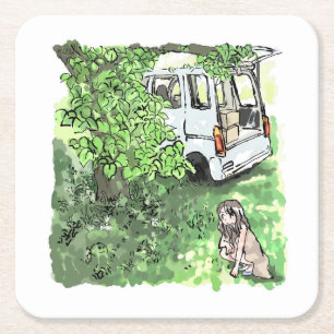 Shiji Sai Square Paper Coaster
