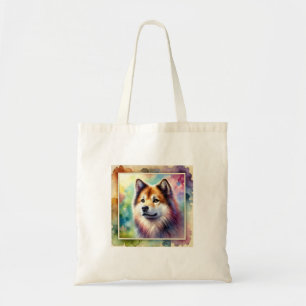 Shikoku Dog in Serenity 020824AREF108 - Watercolor Tote Bag