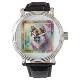 Shikoku Dog in Serenity 020824AREF108 - Watercolor Watch