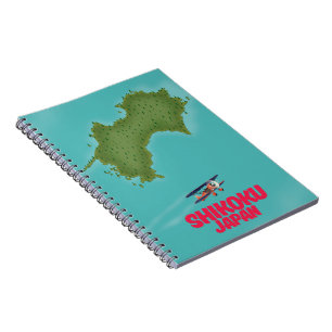 Shikoku Japan map Notebook