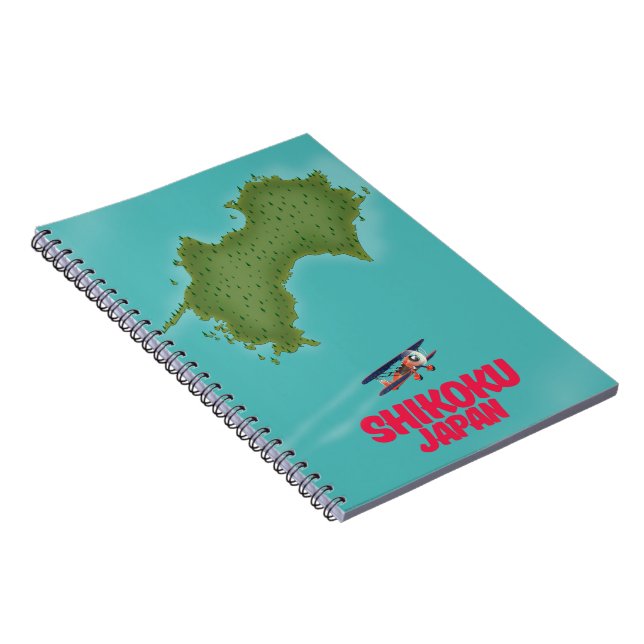 Shikoku Japan map Notebook (Right Side)