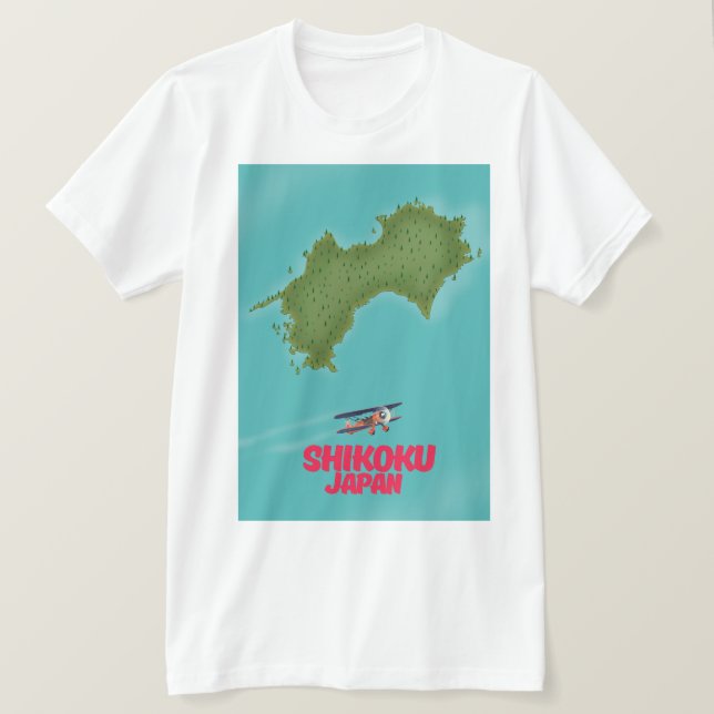 Shikoku Japan map T-Shirt (Design Front)