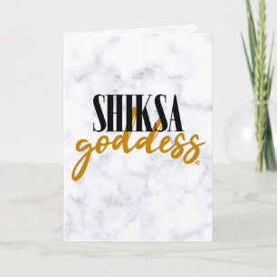 Shiksa Goddess Elegant 90s Typography Jewish Card