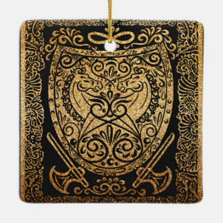 Shild of glorie ceramic ornament