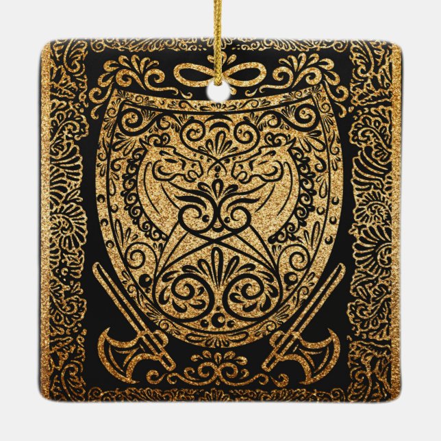 Shild of glorie ceramic ornament (Back)