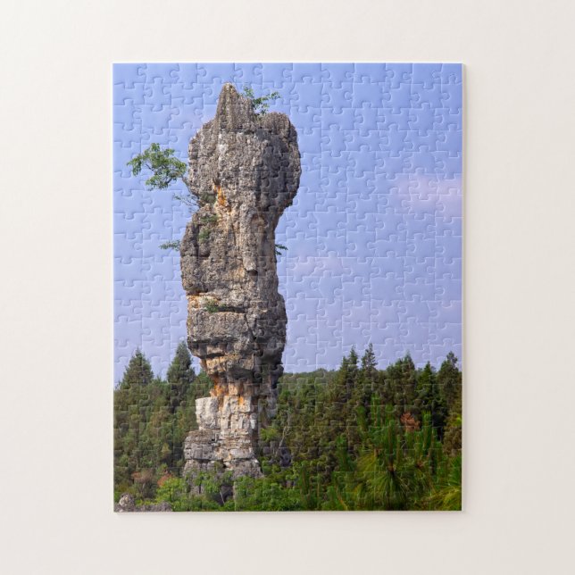 Shilin pinnacles Stone forest - Yunnan,China,Asia Jigsaw Puzzle (Vertical)