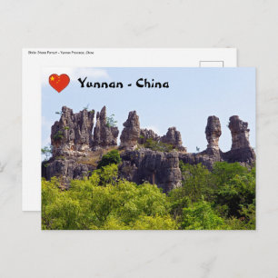 Shilin pinnacles Stone forest - Yunnan,China,Asia Postcard