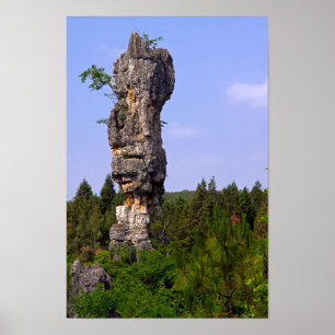 Shilin pinnacles Stone forest - Yunnan, China Poster