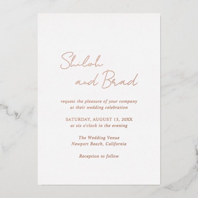 Shiloh Modern Elegant Wedding (Front)