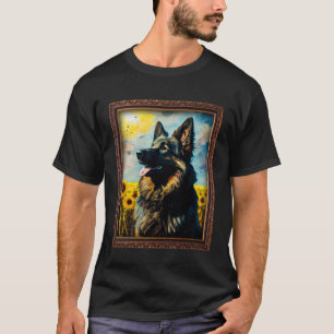 Shiloh Shepherd Painting Sunflower Flower Mum Wome T-Shirt