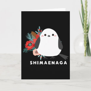 Shima Enaga Bird Christmas Flower Japan Hokkaido S Card