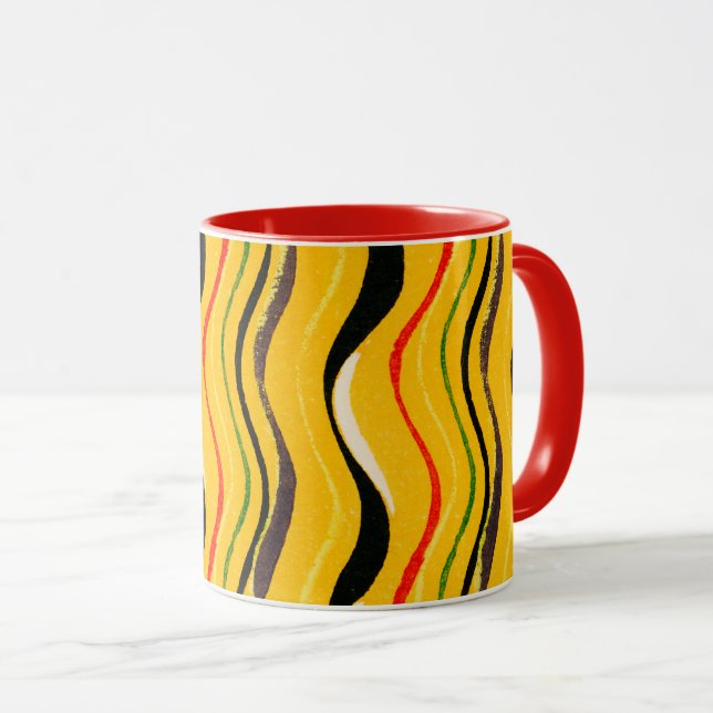 Shima-Shima, colourful pattern, Mug (Front Right)