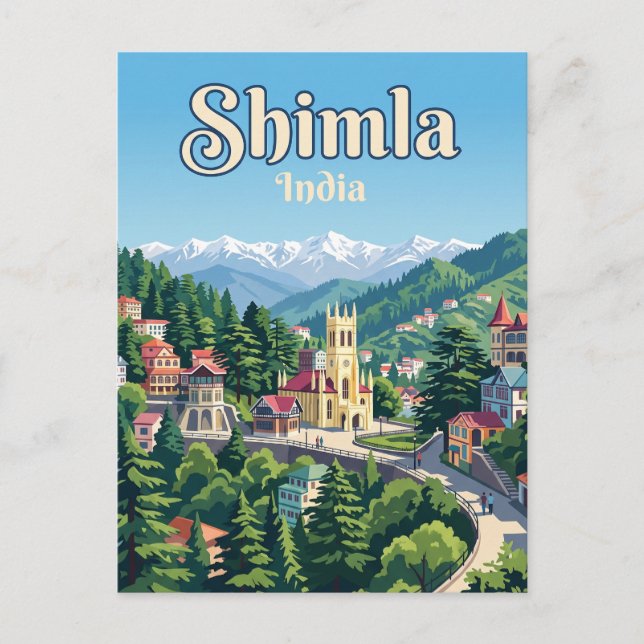 Shimla India Postcard (Front)