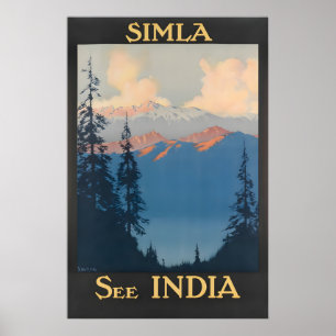 Shimla Print Indian Art India Travel Poster