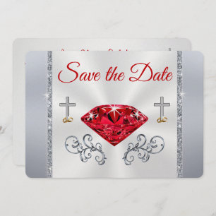 Shimmer 40th Anniversary Save the Date Cards