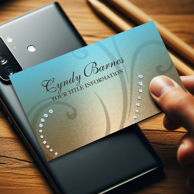 Shimmer and Crystals Business Card (Creator Uploaded)