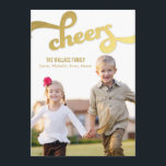 Shimmer Cheers Holiday Photo Cards<br><div class="desc">Celebrate the season with this modern and stylish holiday card from Berry Berry Sweet. Visit WWW.BERRYBERRYSWEET.COM for more of our stylish holiday collections.</div>