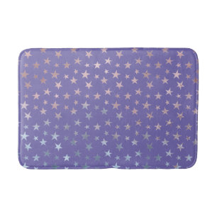 Shimmer Dreams Stars Purple, Pink, Blue Bath Mat