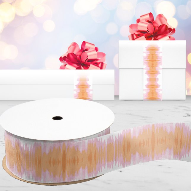 Shimmer Ikat in Pink and Orange Grosgrain Ribbon (Creator Uploaded)