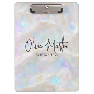Shimmer Opal Iridescent Background Clipboard