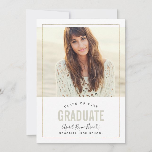 Shimmer Photo Graduation Announcements (Front)