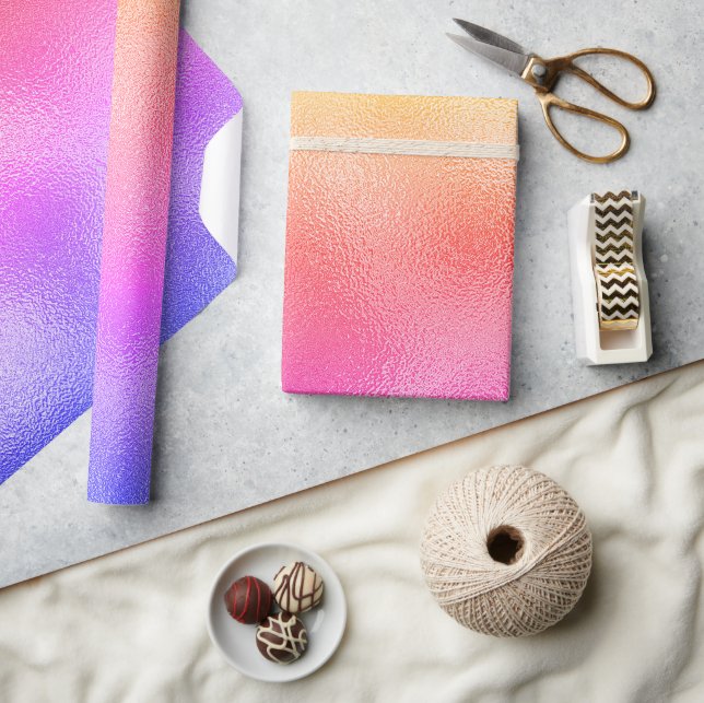Shimmer Rainbow Glass Abstract Wrapping Paper (Crafts)