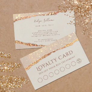 Shimmer ripped paper loyalty card