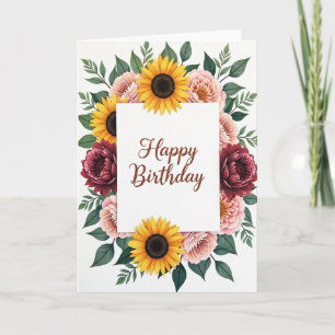 Shimmer Script Birthday Card