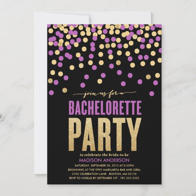 SHIMMER & SHINE | BACHELORETTE PARTY INVITATION (Front)