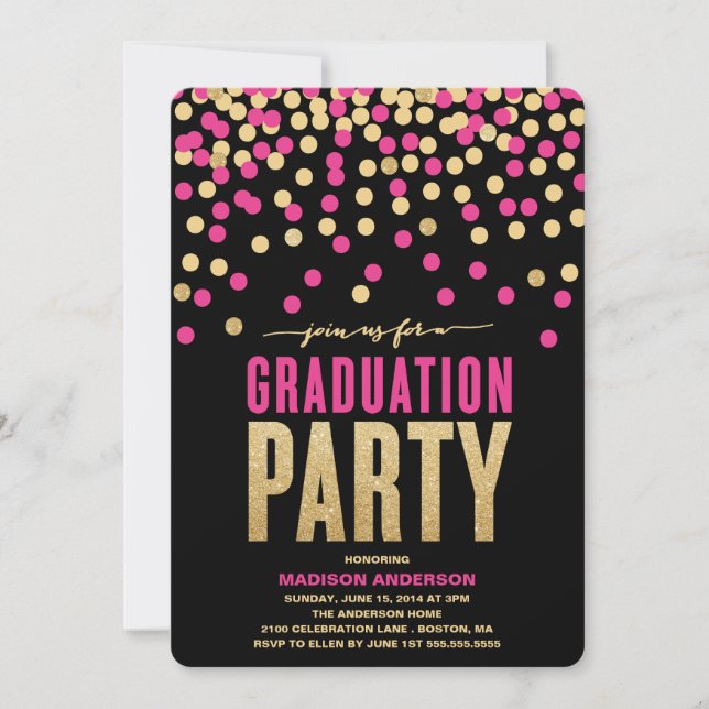 Shimmer & Shine | Graduation Party Invitation (Front)