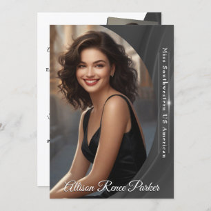 Shimmer Slate Autograph Card for Pageants
