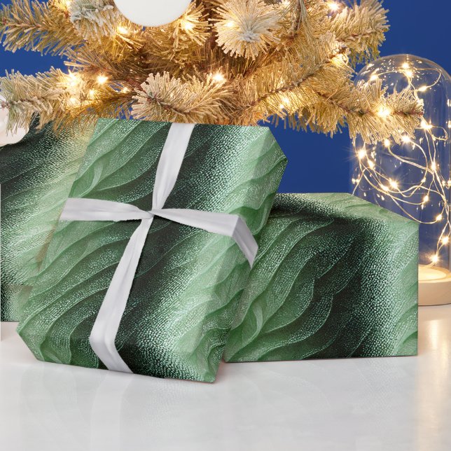 Shimmer Texture Glitter Gold Pattern Wrapping Paper (Holidays)