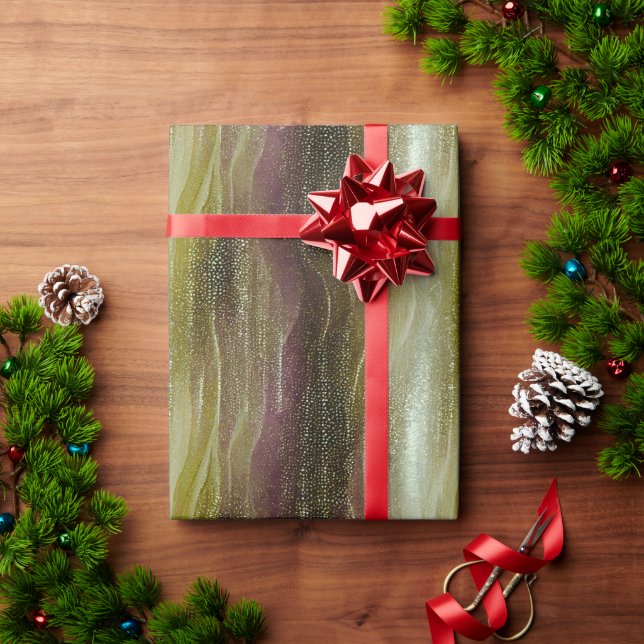 Shimmer Texture Glitter Gold Pattern Wrapping Paper (Holiday Gift)