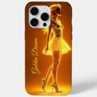 Shimmering beauty in stylish golden dress art
