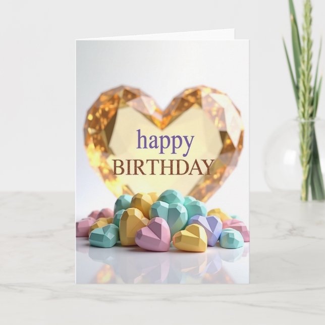 Shimmering Birthday Card (Front)