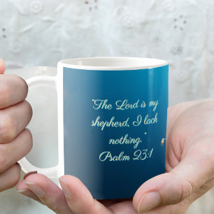 Shimmering Blue and God Frame Customisable  Coffee Mug