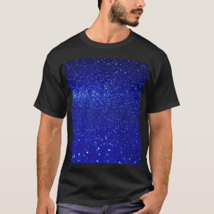Shimmering Blue Glitter Canvas T-Shirt
