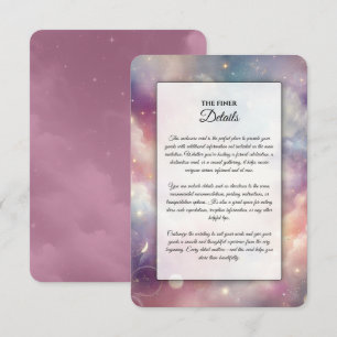 Shimmering Celestial Stardust Skies Wedding Enclosure Card