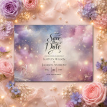 Shimmering Celestial Stardust Skies Wedding