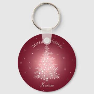 Shimmering Christmas Tree Keychain