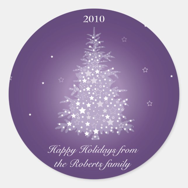 Shimmering Christmas Tree sticker (Front)